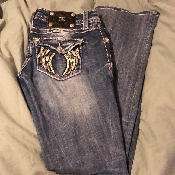 miss me jeans with wings on pocket